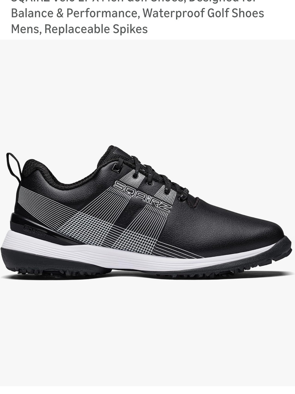 Men’s Waterproof Golf Shoes in Black